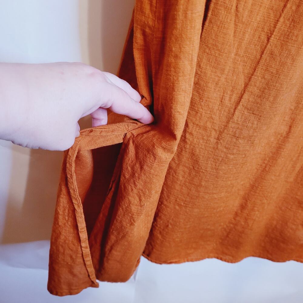 Universal Threads Poplin Cotton Rust Orange Ruffl… - image 6